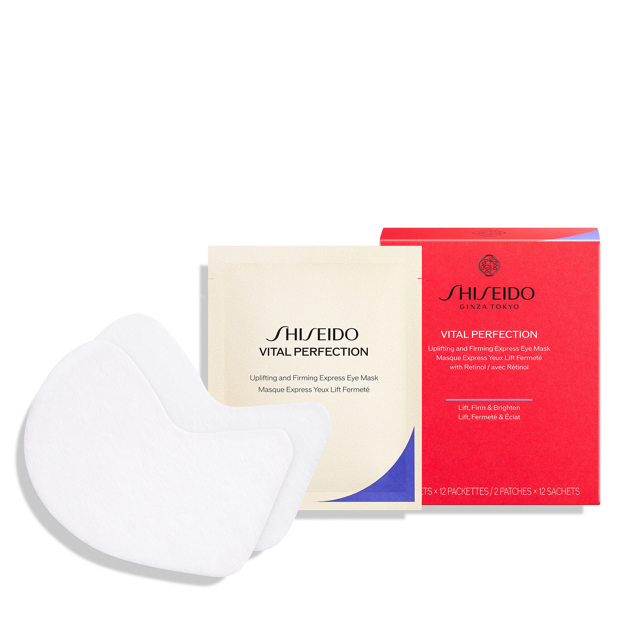 Shiseido Vital Perfection Uplifting and Firming Express Eye Mask • 2 sheets x 12