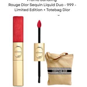 Bundling Rouge Dior Sequin Liquid Duo - 999 - Limited Edition & Tote Bag Dior