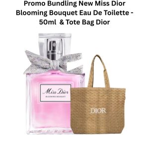 Bundling New Miss Dior Blooming Bouquet Eau De Toilette - 50ml & Tote bag Dior
