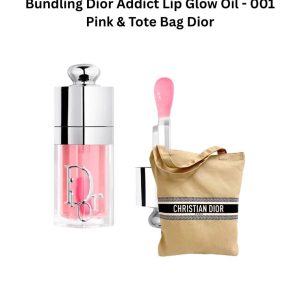 Bundling Dior Addict Lip Glow Oil - 001 Pink & Tote Bag Dior