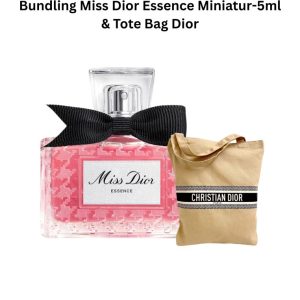 Bundling Miss Dior Essence Miniatur-5ml & Tote Bag Dior