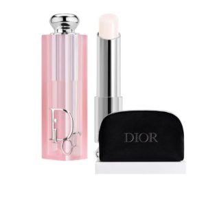 Bundling Dior Addict Lip Glow Lip Balm (NEW) - 000 Universal Clear & Pouch Dior