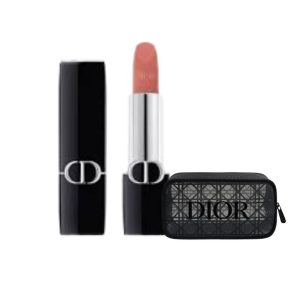 Bundling Rouge Dior Mini Nude Look Velvet 100 & Pouch Dior
