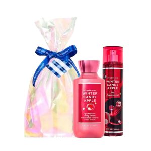 BBW Fullsize Set Isi 2 - Winter Candy Apple Body Mist & Body Lotion